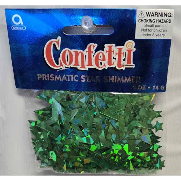 Green Prismatic Confetti, 0.5 oz