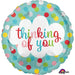 Thinking of You Dots 18-Inch Round Foil Balloon