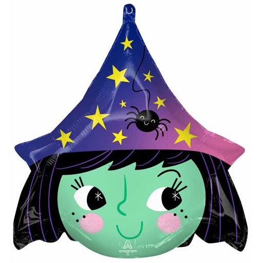 19" Halloween Witch Junior Shape Foil Balloon