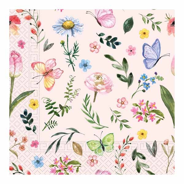 Butterfly 3-Ply Luncheon Napkins, 20 Count