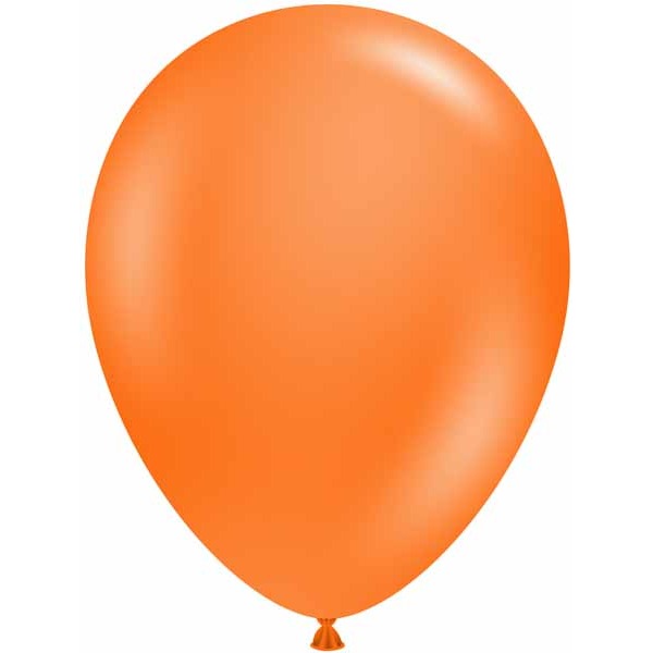 TUFTEX 11-Inch Standard Orange Latex Balloons, 100 Count