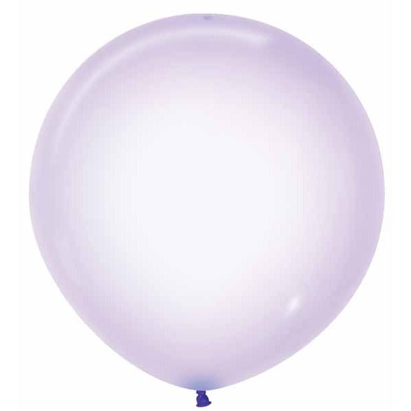 Crystal Pastel Lilac 24" Latex Balloons, 10 Pack