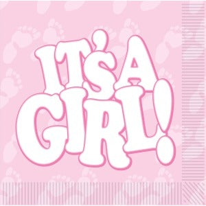 It's a Girl 2-Ply Luncheon Napkins, 16 Count