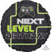 Level Up Game Birthday 18-Inch Round Foil Balloon