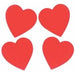 4-Inch Red Heart Decorations, 10-Pack