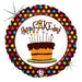 Chocolate Birthday Cake 18-Inch Holographic Foil Balloon