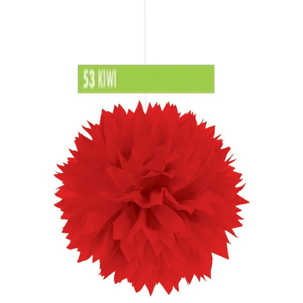 16" FLUFFY DECORATIO N GREEN 3PK/12CS