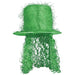 Tinsel Top Hat with Curly Wig