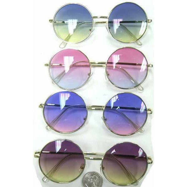 XL Lennon-Style Ocean Lens Costume Glasses, 12-Pack