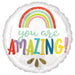 You're Amazing Rainbow 18-Inch Round Foil Balloon