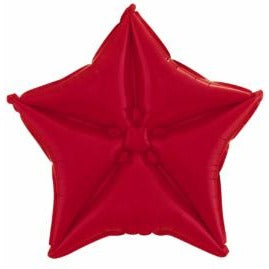 Ruby Red Quilted Star Foil Balloon, 9 Inch