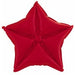 Ruby Red Quilted Star Foil Balloon, 9 Inch
