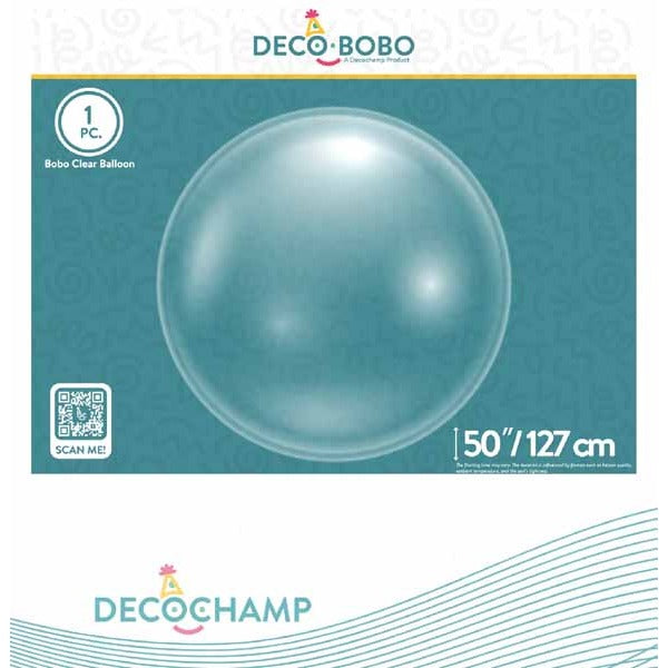 DecoChamp Bobo 50-Inch Deco Bubble Balloon, 1 Count
