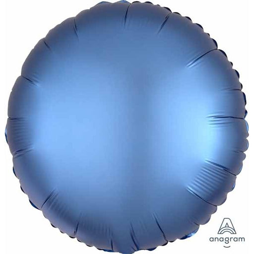 Azure Satin Luxe 18 Inch Round Foil Balloon