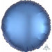 Azure Satin Luxe Round Foil Balloon, 18 Inch