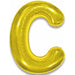 34-Inch Gold Letter C Foil Balloon