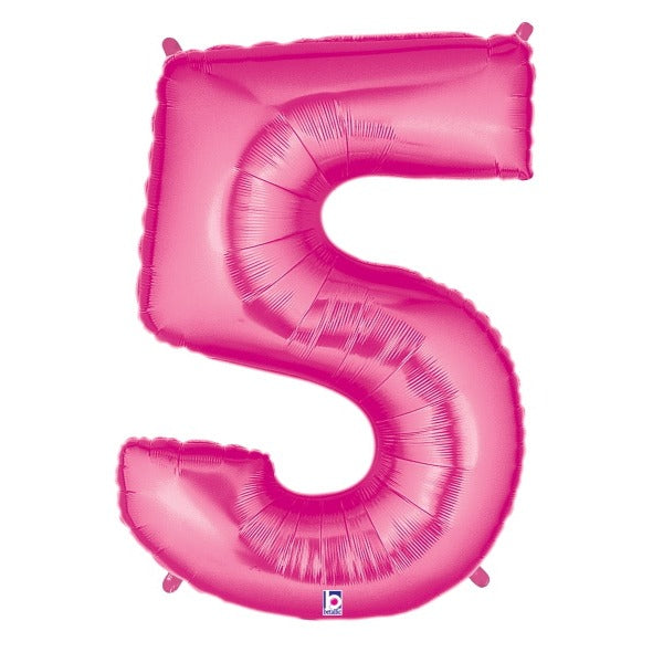 Megaloon 40 Inch Pink Number 5 Balloon