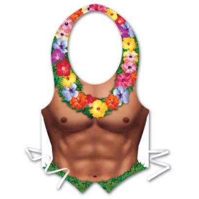 Plastic Beach Hunk Vest for Luau Parties