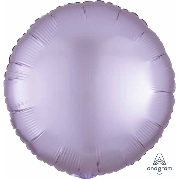 18-Inch Pastel Lilac Satin Luxe Round Foil Balloon