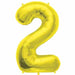 34-Inch Gold Number 2 Balloon