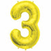 34-Inch Gold Number 3 Balloon