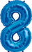 34-Inch Blue Number 8 Balloon