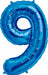 34-Inch Blue Number 9 Balloon