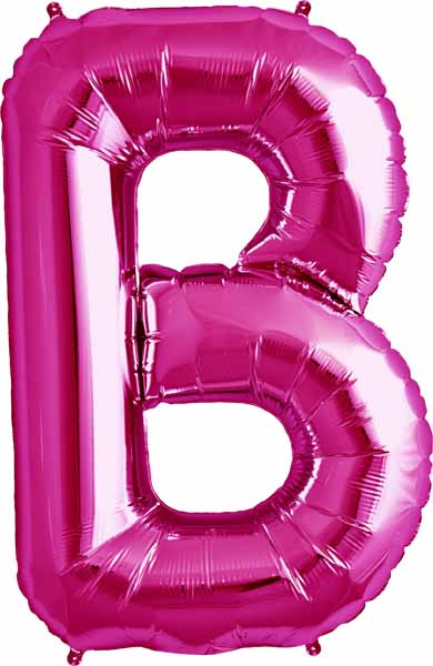 34 Inch Magenta Letter B Balloon