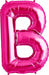 34 Inch Magenta Letter B Balloon