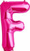 34-Inch Magenta Letter F Balloon