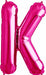 34-Inch Magenta Letter K Balloon