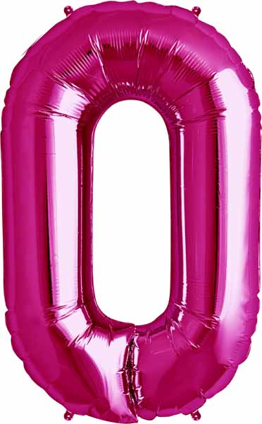 34-Inch Magenta Letter O Balloon
