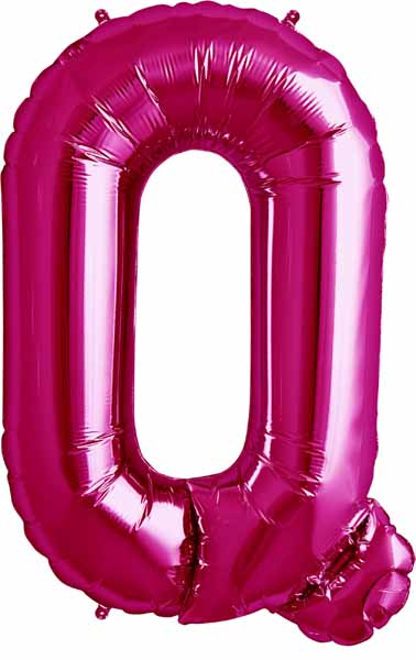 34" Magenta Letter Q Balloon