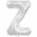 34" Silver Letter Z Balloon