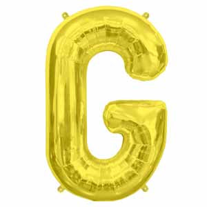 34-Inch Gold Letter G Balloon