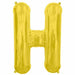 34 Inch Gold Letter H Balloon