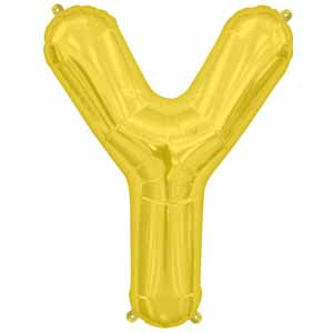 34 Inch Gold Letter Y Balloon