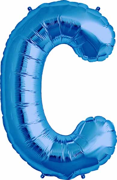 34-Inch Blue Letter C Balloon