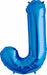 34-Inch Blue Letter J Balloon