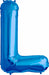 34-Inch Blue Letter L Balloon
