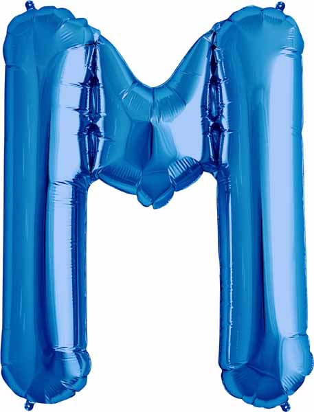 34 Inch Blue Letter M Balloon