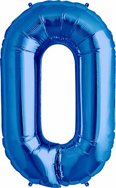 Blue Letter O Balloon, 34 Inch