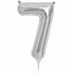 16-Inch Silver Number 7 Balloon