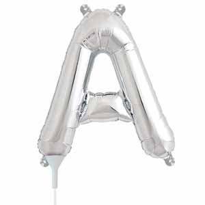 16 Inch Silver Letter A Balloon