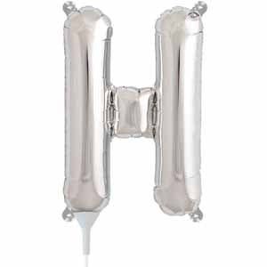 16" Silver Letter H Balloon