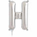 16" Silver Letter H Balloon