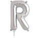 16" Silver Letter R Balloon