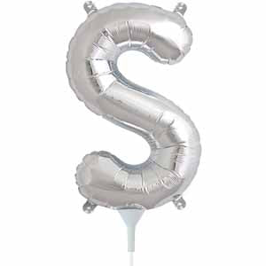 16" Silver Letter S Balloon