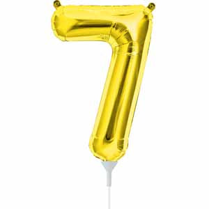 16-Inch Gold Number 7 Balloon