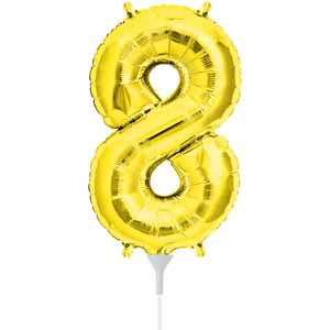 16 Inch Gold Number 8 Balloon